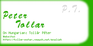 peter tollar business card
